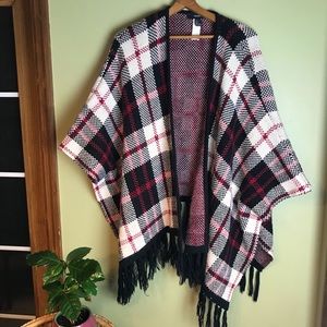 Plaid Cozy Blanket Cardigan Oversized Forever 21
